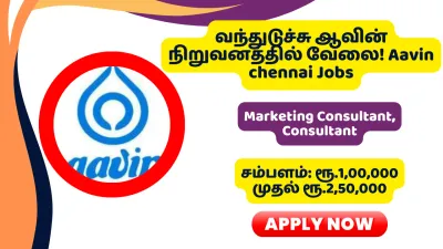 ஆவின் நிறுவனத்தில் மார்க்கெட்டிங் கன்சல்டன்ட் உள்பட பல்வேறு பணி வாய்ப்பு